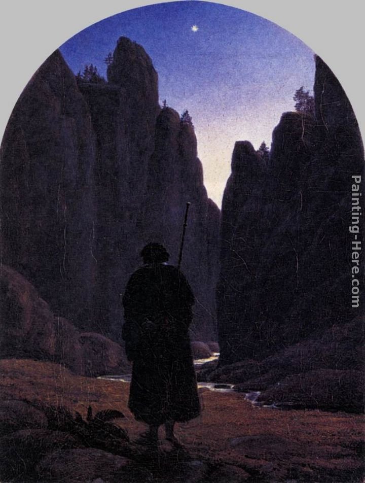 Carl Gustav Carus Pilgrim in a Rocky Valley